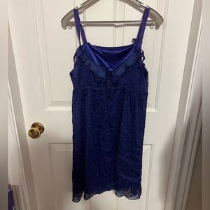 Summer blue sparkling dress.